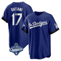 Vanessashop LA.Dodgers #17 Shohei Ohtani Player Royal World Series Meet City Connect Home Game Stitched Jerseys