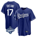 Vanessashop LA.Dodgers #17 Shohei Ohtani Player Royal World Series Meet Home Game Stitched Jerseys