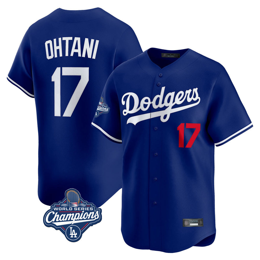 Vanessashop LA.Dodgers #17 Shohei Ohtani Player Royal World Series Meet Limited Home Stitched Jerseys