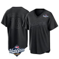 Vanessashop LA.Dodgers #18 Yoshinobu Yamamoto Player Black World Series Pitch Fashion T-shirt Stitched Jerseys