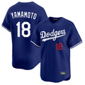 Vanessashop LA.Dodgers #18 Yoshinobu Yamamoto Player Royal Limited Home Stitched Jerseys