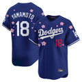 Vanessashop LA.Dodgers #18 Yoshinobu Yamamoto Player Royal Tokyo Series Vapor Premier Limited Stitched Jerseys