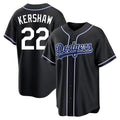 Vanessashop LA.Dodgers #22 Clayton Kershaw Player Black Carbon Limited Home Stitched Jerseys