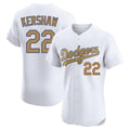Vanessashop LA.Dodgers #22 Clayton Kershaw Player Gold Limited Elite Home Stitched Jerseys