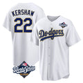 Vanessashop LA.Dodgers #22 Clayton Kershaw Player Gold White World Series 2026 Collection Stadium Game Stitched Jerseys