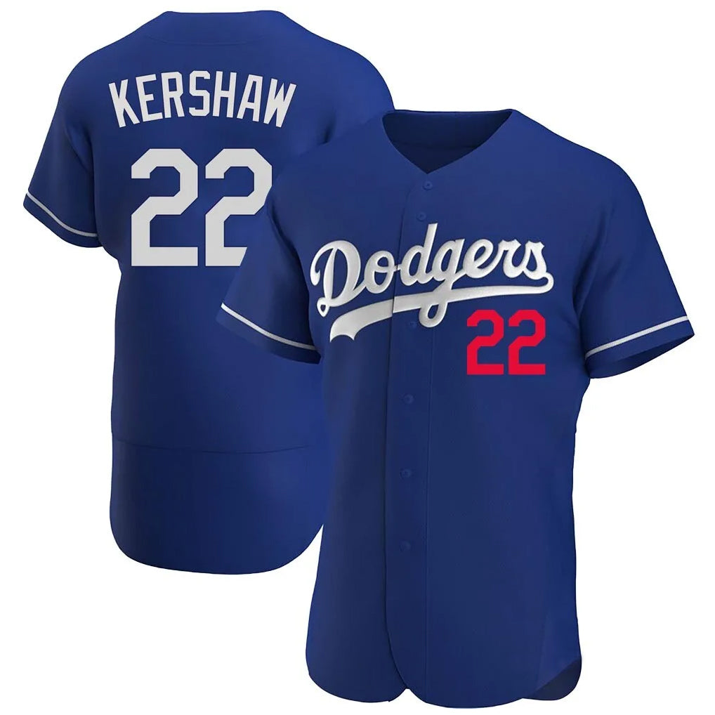 Vanessashop LA.Dodgers #22 Clayton Kershaw Player Royal Limited Elite Home Stitched Jerseys