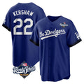 Vanessashop LA.Dodgers #22 Clayton Kershaw Player Royal World Series City Connect Home Game Stitched Jerseys