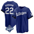 Vanessashop LA.Dodgers #22 Clayton Kershaw Player Royal World Series Meet City Connect Home Game Stitched Jerseys