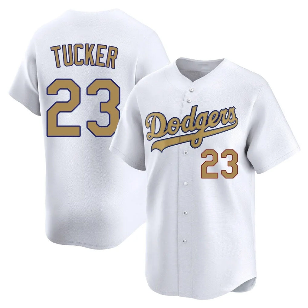 Vanessashop LA.Dodgers #23 Kyle Tucker Player Gold Collection Limited Home Stitched Jerseys