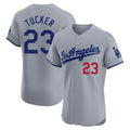 Vanessashop LA.Dodgers #23 Kyle Tucker Player Gray Limited Elite Home Stitched Jerseys