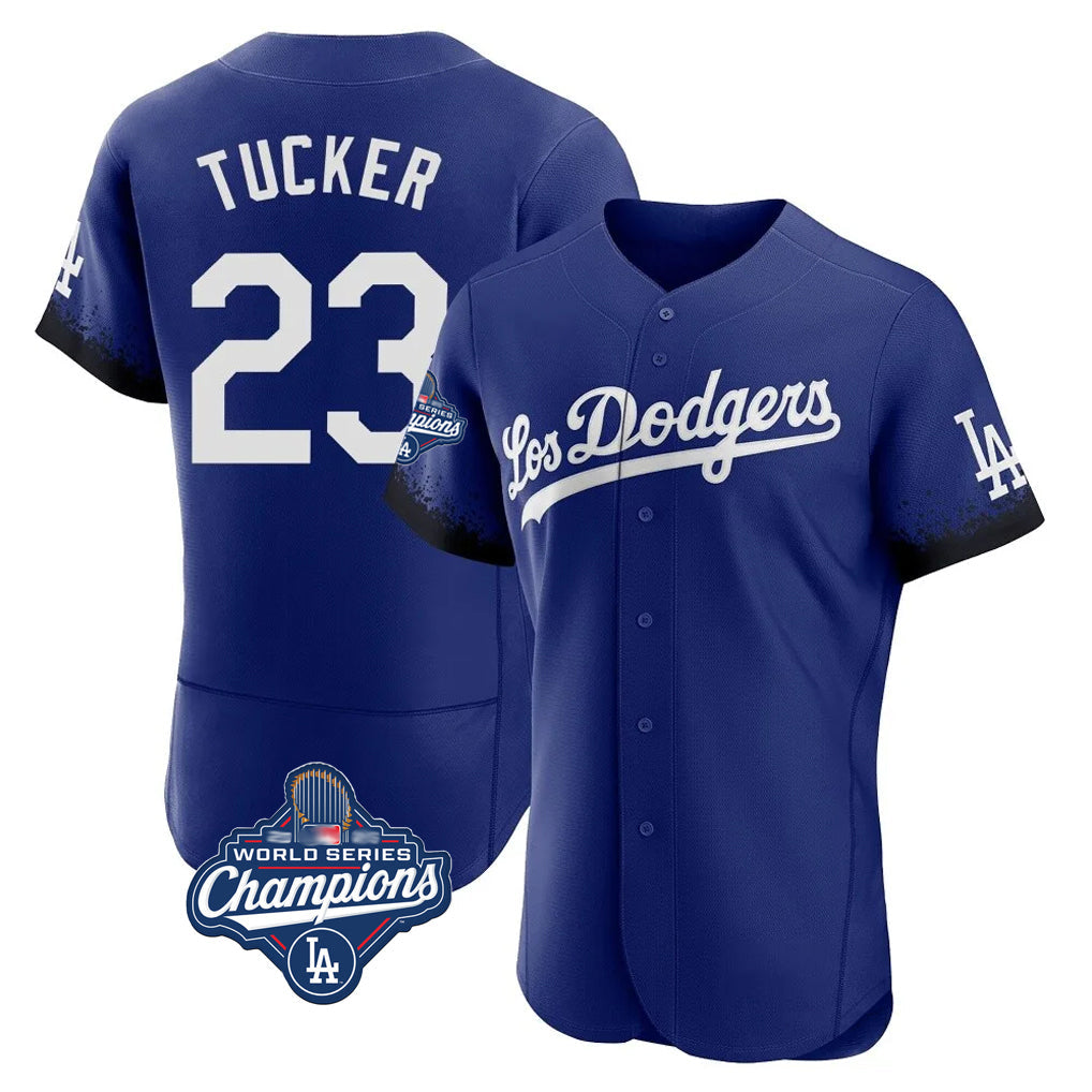 Vanessashop LA.Dodgers #23 Kyle Tucker Player Royal World Series Meet City Connect Elite Home Stitched Jerseys