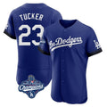Vanessashop LA.Dodgers #23 Kyle Tucker Player Royal World Series Meet City Connect Elite Home Stitched Jerseys