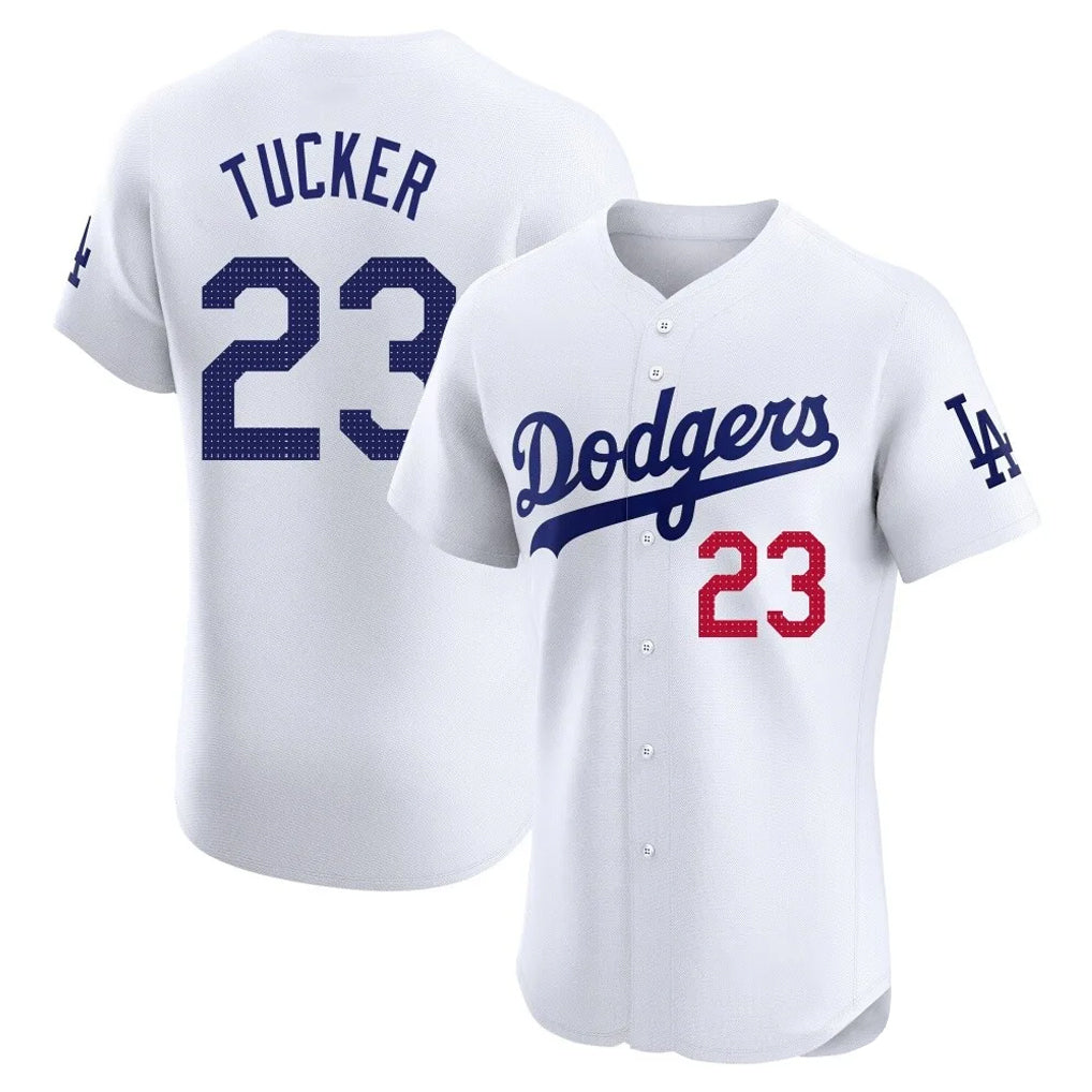 Vanessashop LA.Dodgers #23 Kyle Tucker Player White Limited Elite Home Stitched Jerseys