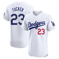Vanessashop LA.Dodgers #23 Kyle Tucker Player White Limited Elite Home Stitched Jerseys
