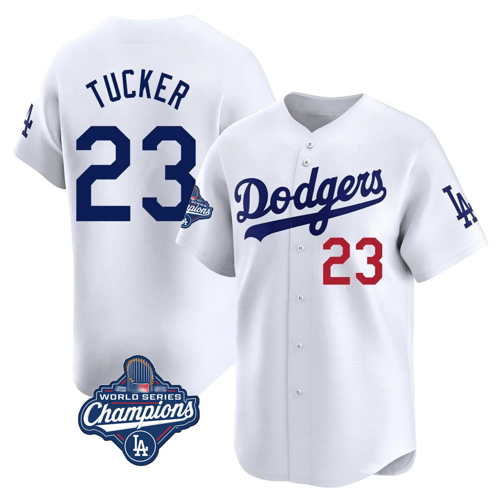 Vanessashop LA.Dodgers #23 Kyle Tucker Player White World Series Meet Limited Home Stitched Jerseys