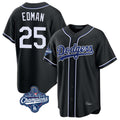 Vanessashop LA.Dodgers #25 Tommy Edman Player Black World Series Meet Carbon Limited Home All Stitched Jerseys