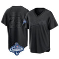 Vanessashop LA.Dodgers #25 Tommy Edman Player Black World Series Meet Pitch Fashion T-shirt Stitched Jerseys