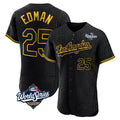 Vanessashop LA.Dodgers #25 Tommy Edman Player Black World Series Snake Skin City Limited Elite Home Stitched Jerseys
