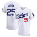 Vanessashop LA.Dodgers #25 Tommy Edman Player Gold White Limited Elite Home Stitched Jerseys