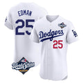 Vanessashop LA.Dodgers #25 Tommy Edman Player Gold White World Series Limited Elite Home Stitched Jerseys