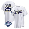Vanessashop LA.Dodgers #25 Tommy Edman Player Gold White World Series Meet 2026 Collection Stadium Limited Elite Stitched Jerseys