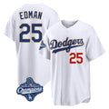Vanessashop LA.Dodgers #25 Tommy Edman Player Gold White World Series Meet 2026 Collection Stadium Limited Stitched Jerseys