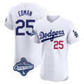Vanessashop LA.Dodgers #25 Tommy Edman Player Gold White World Series Meet Limited Elite Home Stitched Jerseys