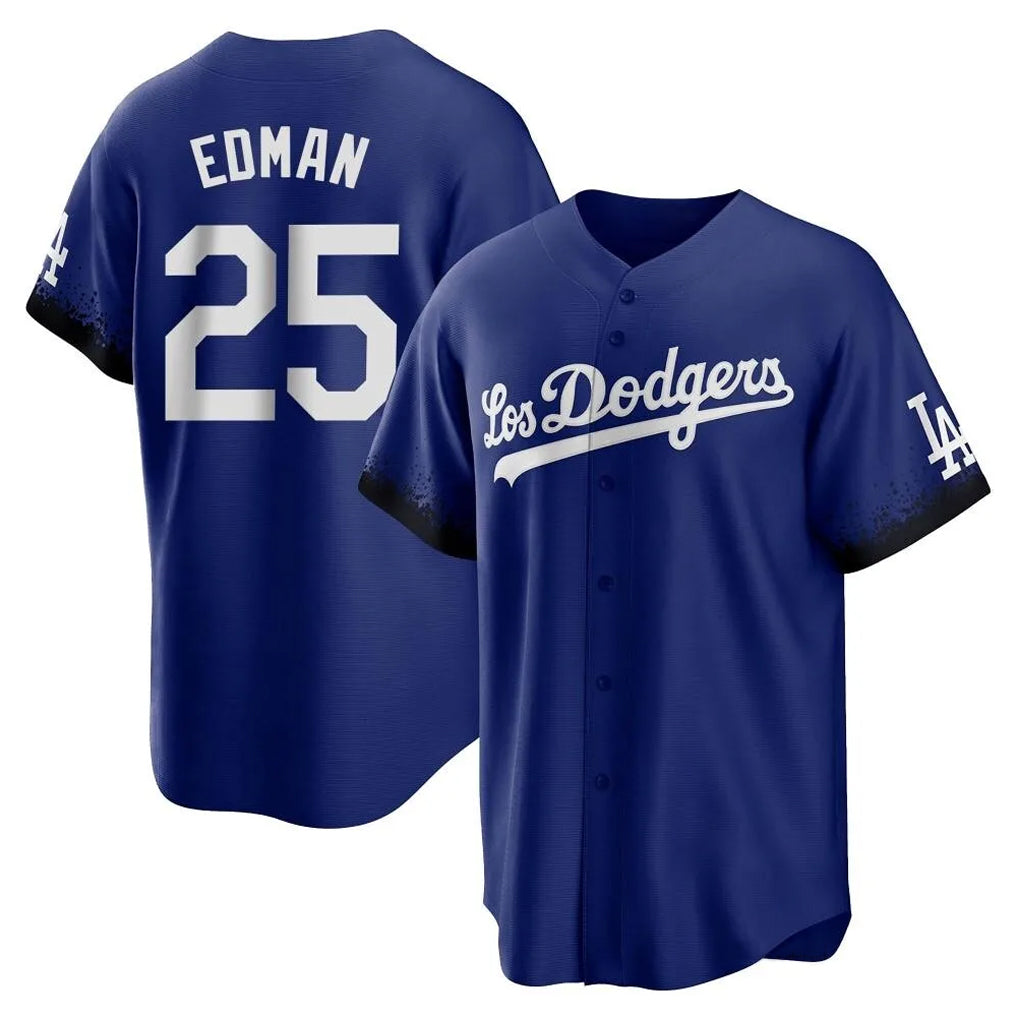 Vanessashop LA.Dodgers #25 Tommy Edman Player Royal City Connect Home Game Stitched Jerseys