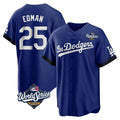 Vanessashop LA.Dodgers #25 Tommy Edman Player Royal World Series City Connect Home Game Stitched Jerseys