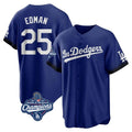 Vanessashop LA.Dodgers #25 Tommy Edman Player Royal World Series Meet City Connect Home Game Stitched Jerseys