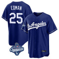 Vanessashop LA.Dodgers #25 Tommy Edman Player Royal World Series Meet Game Stitched Jerseys