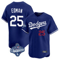 Vanessashop LA.Dodgers #25 Tommy Edman Player Royal World Series Meet Limited Home Stitched Jerseys