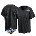 Vanessashop LA.Dodgers #34 Fernando Valenzuela Player Black World Series Pitch Fashion T-shirt Stitched Jerseys