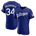 Vanessashop LA.Dodgers #34 Fernando Valenzuela Player Royal City Connect Elite Home Stitched Jerseys