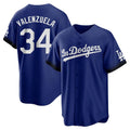 Vanessashop LA.Dodgers #34 Fernando Valenzuela Player Royal City Connect Home Game Stitched Jerseys