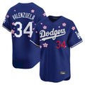 Vanessashop LA.Dodgers #34 Fernando Valenzuela Player Royal Tokyo Series Vapor Premier Limited Stitched Jerseys