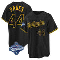Vanessashop LA.Dodgers #44 Andy Pages Player Black Gold World Series Meet Limited Home Stitched Jerseys