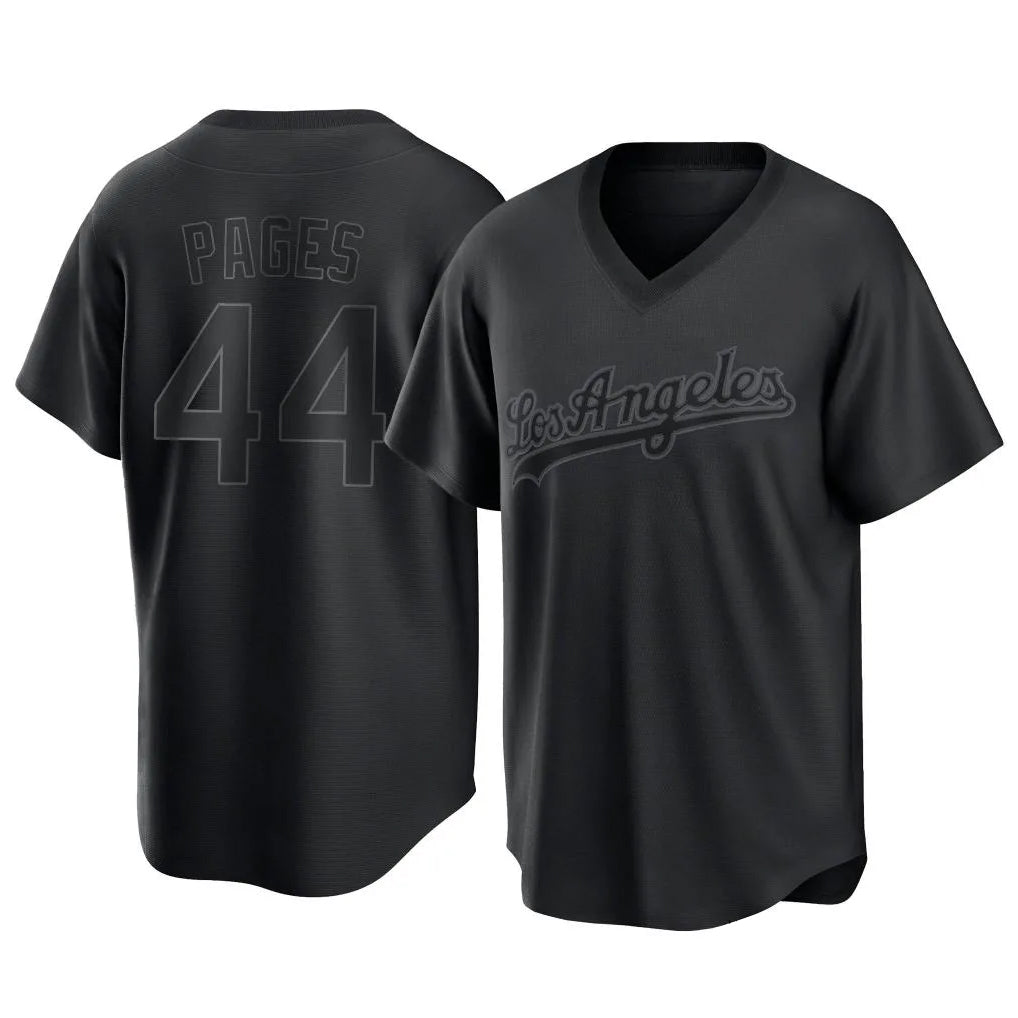 Vanessashop LA.Dodgers #44 Andy Pages Player Black Pitch Fashion T-shirt Stitched Jerseys