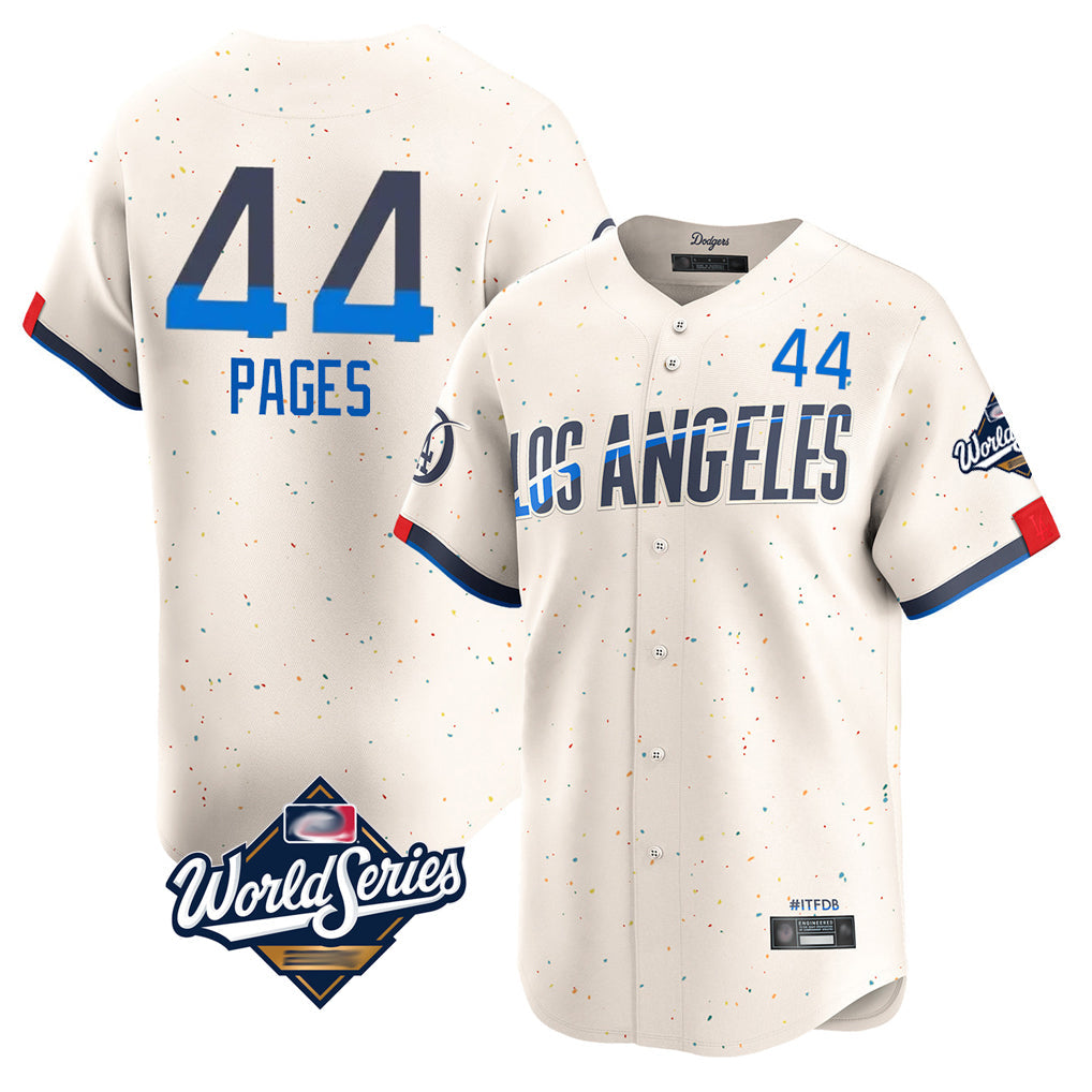 Vanessashop LA.Dodgers #44 Andy Pages Player Cream World Series City Connect Limited Home Stitched Jerseys