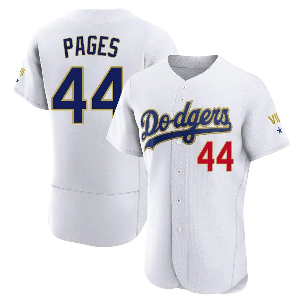 Vanessashop LA.Dodgers #44 Andy Pages Player Gold White 2026 Collection Stadium Limited Elite Stitched Jerseys
