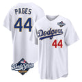 Vanessashop LA.Dodgers #44 Andy Pages Player Gold White World Series 2026 Collection Stadium Limited Stitched Jerseys