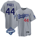 Vanessashop LA.Dodgers #44 Andy Pages Player Gray World Series Meet Game Home Stitched Jerseys