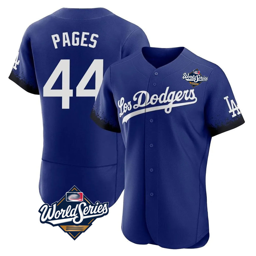Vanessashop LA.Dodgers #44 Andy Pages Player Royal World Series City Connect Elite Home Stitched Jerseys