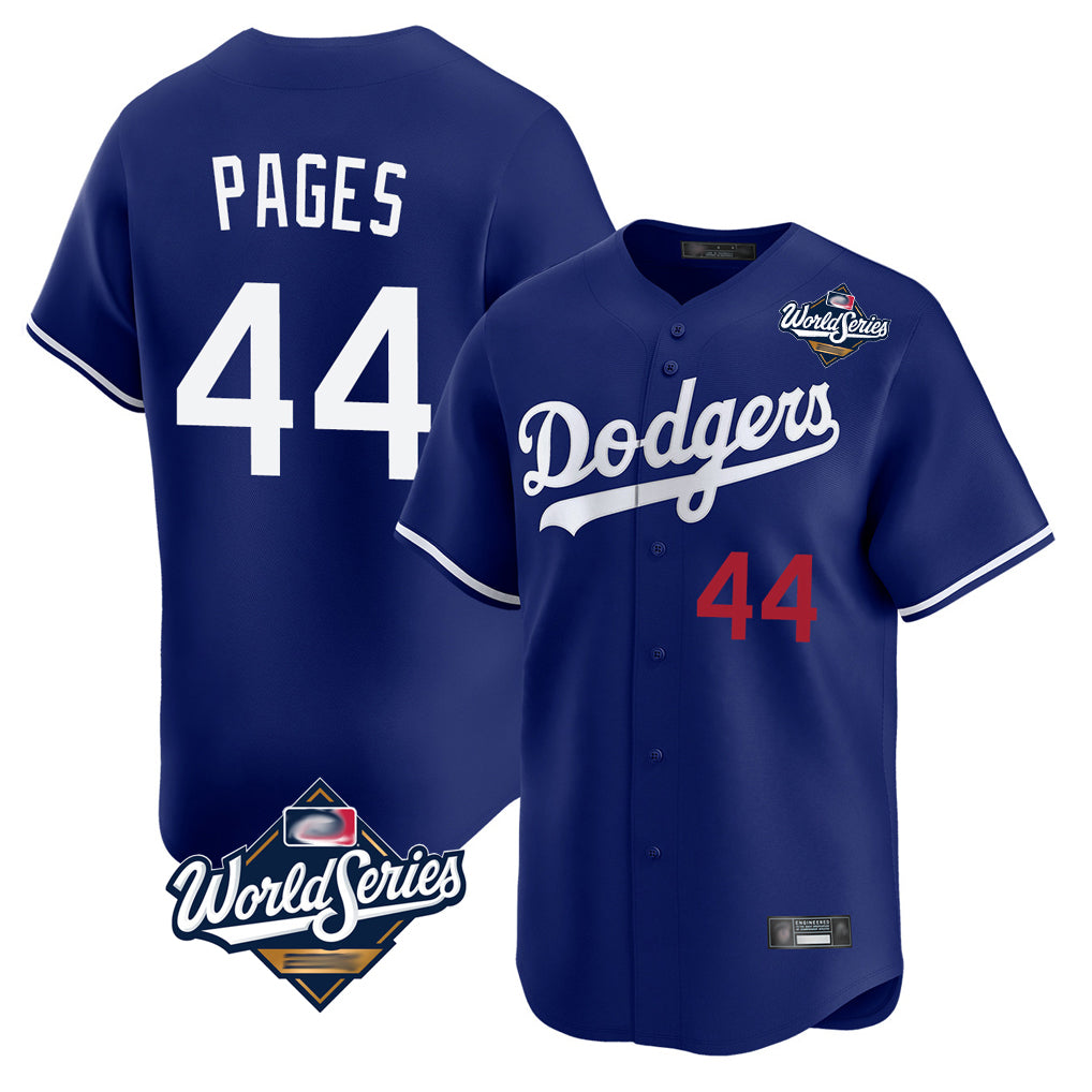Vanessashop LA.Dodgers #44 Andy Pages Player Royal World Series Limited Home Stitched Jerseys