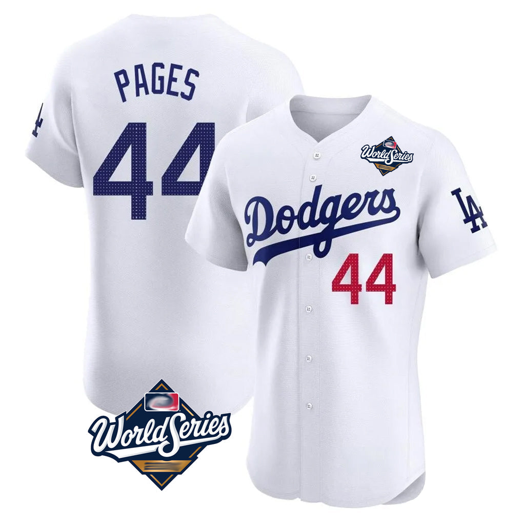 Vanessashop LA.Dodgers #44 Andy Pages Player White World Series Limited Elite Home Stitched Jerseys