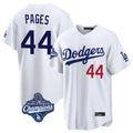 Vanessashop LA.Dodgers #44 Andy Pages Player White World Series Meet Home Game Stitched Jerseys