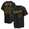 Vanessashop LA.Dodgers #50 Mookie Betts Player Black Gold Limited Home Stitched Jerseys