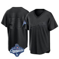 Vanessashop LA.Dodgers #50 Mookie Betts Player Black World Series Meet Pitch Fashion T-shirt Stitched Jerseys