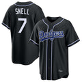 Vanessashop LA.Dodgers #7 Blake Snell Player Black Carbon Limited Home Stitched Jerseys