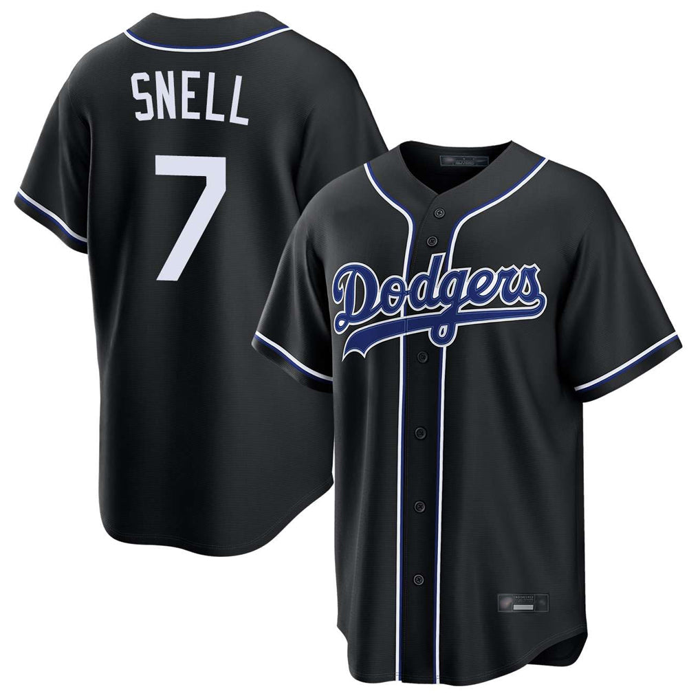 Vanessashop LA.Dodgers #7 Blake Snell Player Black Carbon Limited Home Stitched Jerseys